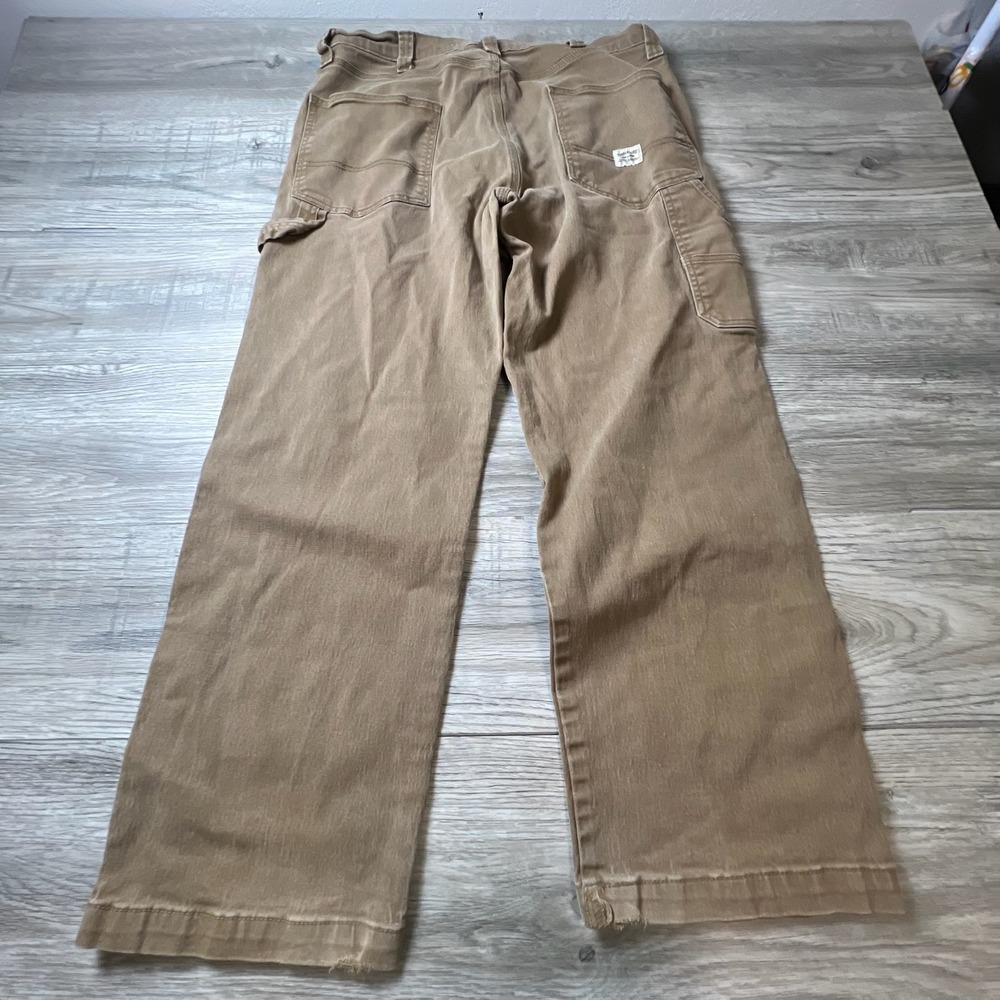 Signature Levi‎ Strauss Carpenter Pants Mens 36x30 Tan Brown Workwear Utility